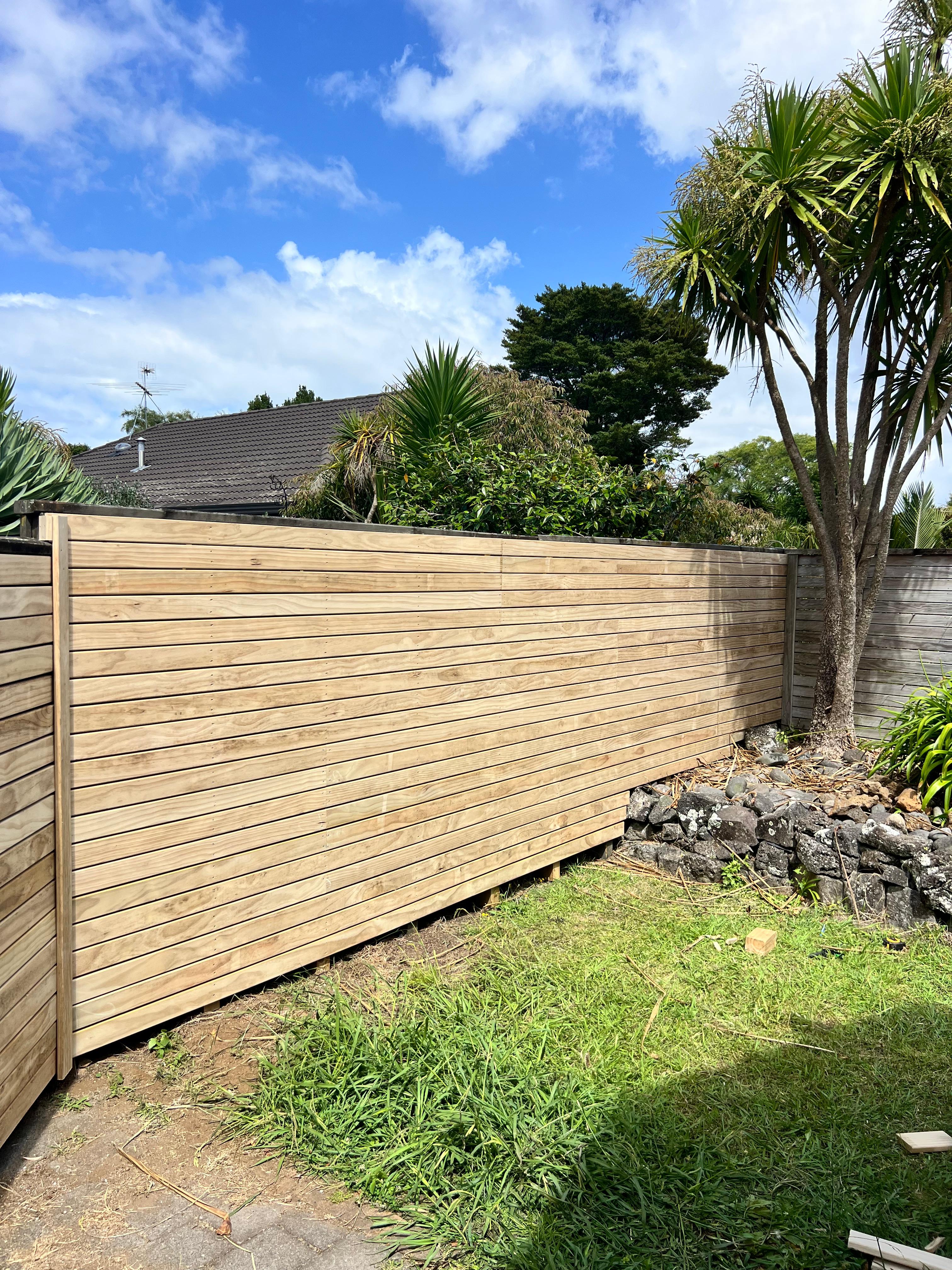 Fence installation — timber fence in Auckland