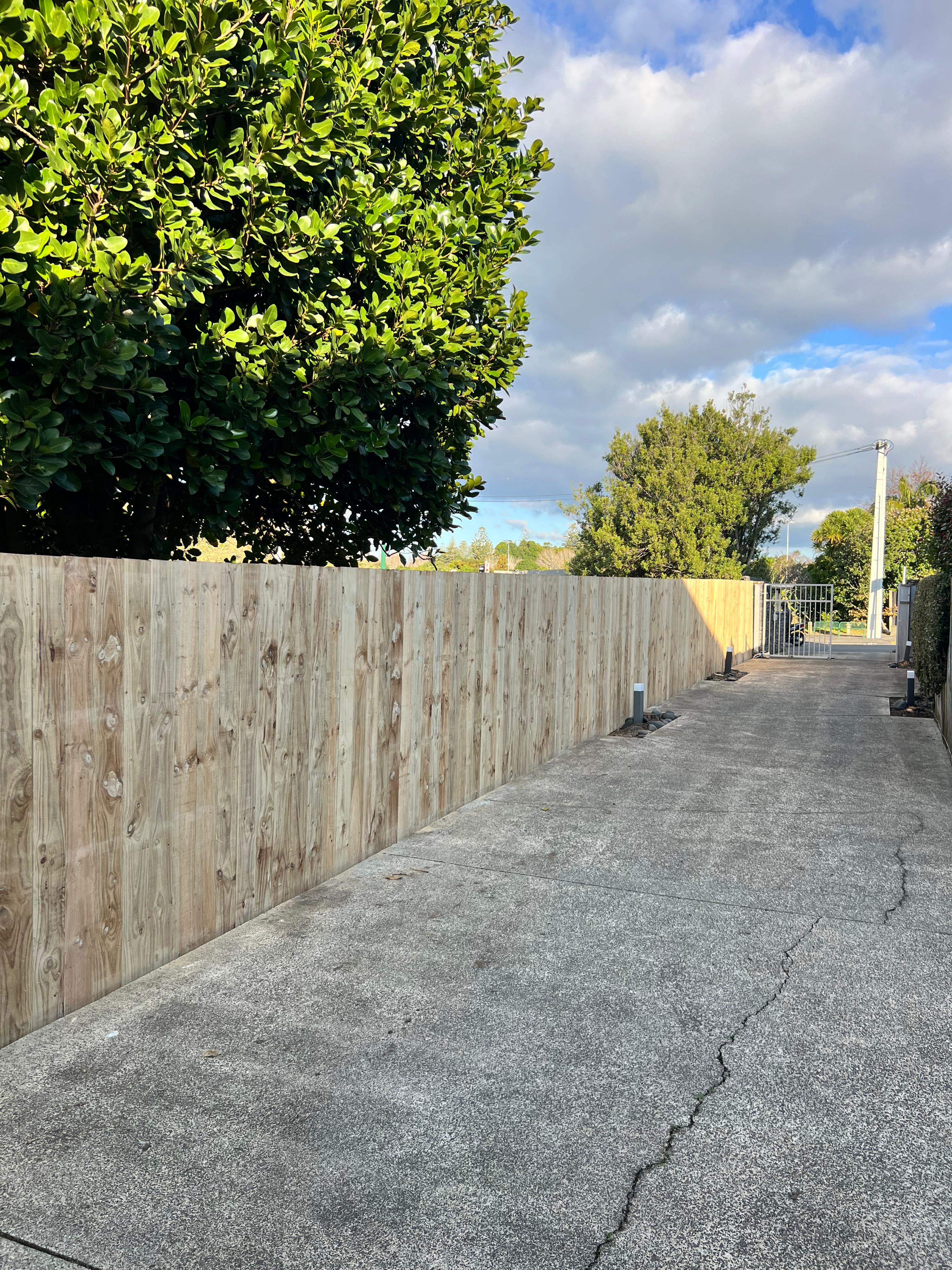 Retaining wall and fencing project in Auckland